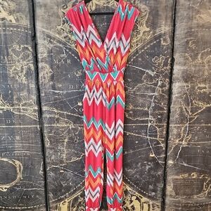 Cameo Multicolor Chevron Jumpsuit